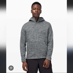 Lululemon Welterweight Zip Down Hoodie Sweatshirt In Grey